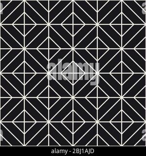 Vector seamless geometric pattern. Modern simple abstract texture. Repeating thin lines trellis. Stock Vector