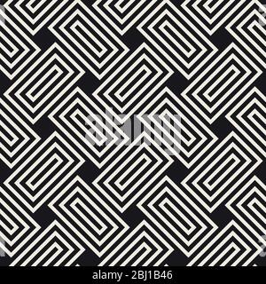 Vector seamless pattern. Modern stylish abstract texture. Repeating geometric interlacing lines. Stock Vector