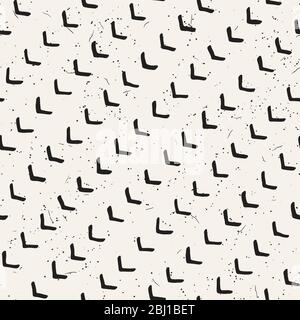 Hand drawn black brushed texture seamless pattern, vector illustration ...