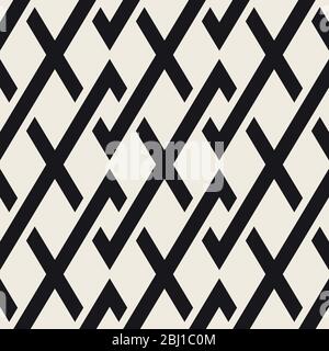 Vector seamless pattern. Modern stylish abstract texture. Repeating geometric interlaced lines. Stock Vector