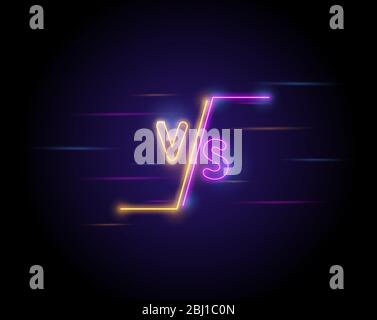 Illuminated neon versus screen design Stock Vector