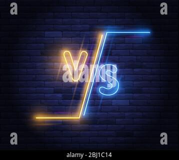Illuminated neon versus screen design Stock Vector