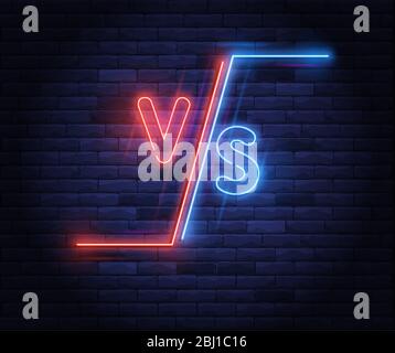 Illuminated neon versus screen design Stock Vector