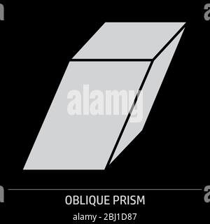 Oblique prism icon illustration Stock Vector