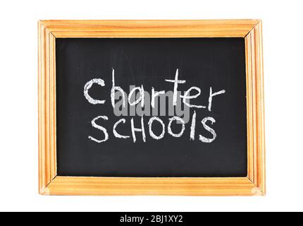 Charter Schools written on chalkboard Stock Photo
