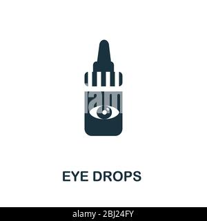 Eye Drops icon. Simple illustration from ophthalmology collection. Creative Eye Drops icon for web design, templates, infographics and more Stock Vector