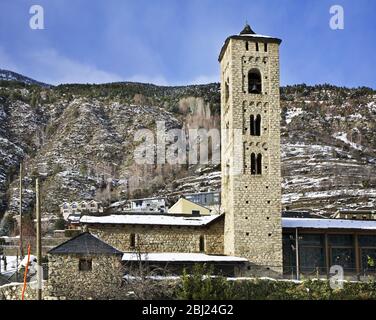 Church of Santa Eulalia in Encamp. Andorra Stock Photo