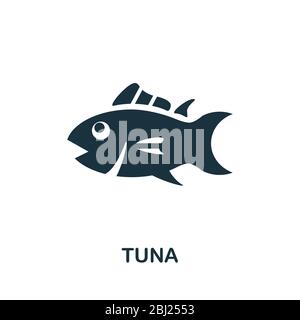 Tuna icon. Simple illustration from seafood collection. Creative Tuna icon for web design, templates, infographics and more Stock Vector