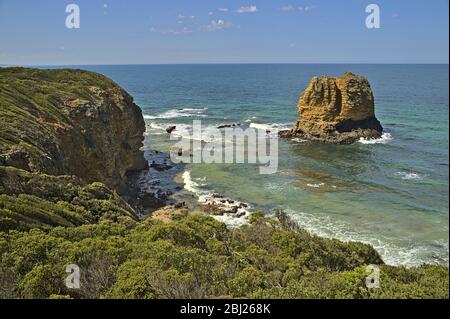 Coast along the Great Ocean Road in Australia Stock Photo
