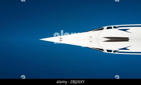 Abstract Image of British airways Concorde Nose Cone Stock Photo