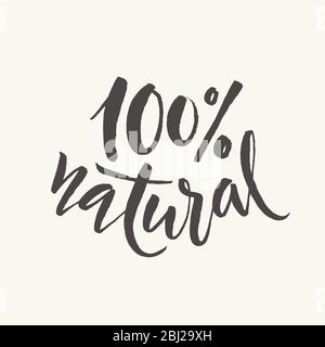 Eco lifestyle natural calligraphy hand written text Stock Vector