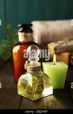 Natural organic spa ingredients with manuka honey, essential oil bottle,  clay powder , bath salt, rosemary branches, natural soap, lemon top view  with Stock Photo - Alamy