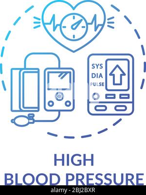 High blood pressure concept icon Stock Vector