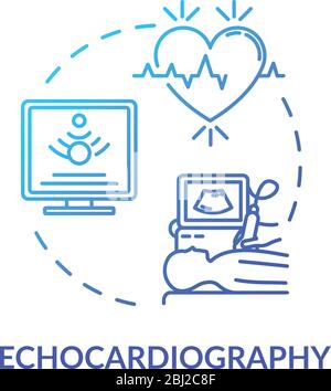 Echocardiography concept icon Stock Vector