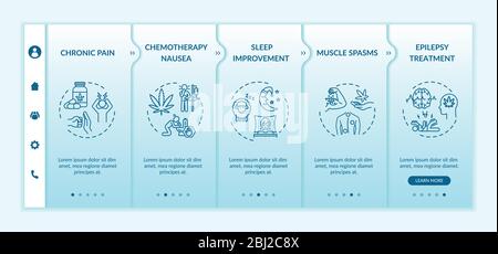 Cannabis medical use onboarding vector template Stock Vector