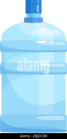 Water gallon for cooler semi flat RGB color vector illustration Stock Vector