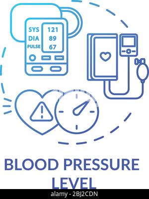 Blood pressure level concept icon Stock Vector