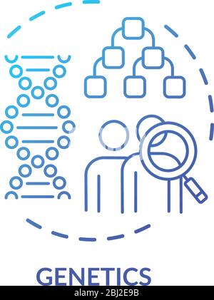 Genetics concept icon Stock Vector