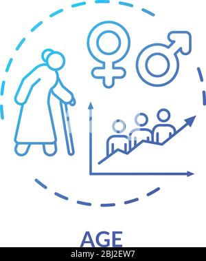 Age concept icon Stock Vector