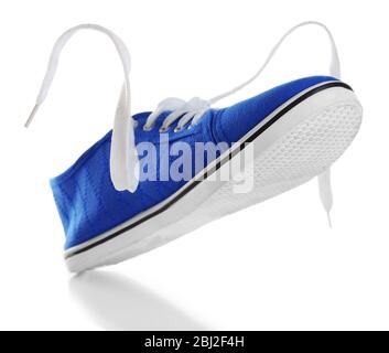 Blue gumshoe isolated on white Stock Photo