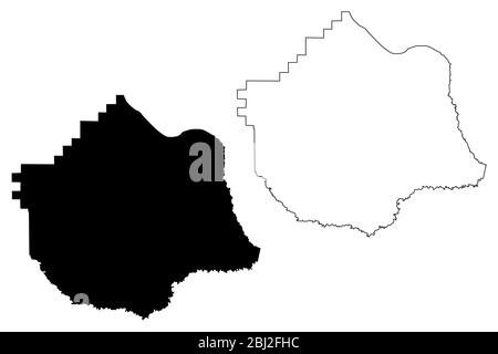 Pierce County, Georgia (U.S. county, United States of America,USA, U.S., US) map vector illustration, scribble sketch Pierce map Stock Vector