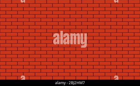 red brick wall seamless background Stock Vector
