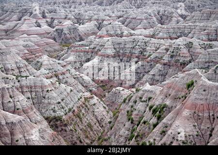 View of the Badlands National Park (South Dakota) Stock Photo