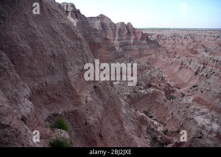 View of the Badlands National Park (South Dakota) Stock Photo