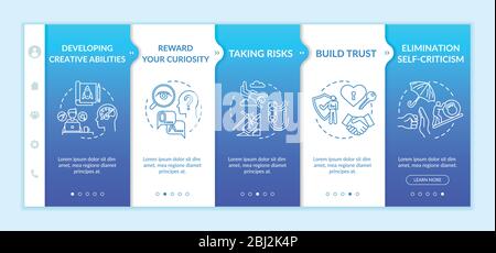 Effective self improvement onboarding vector template Stock Vector