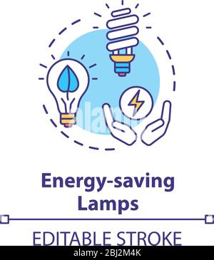 Energy saving lamp concept icon Stock Vector