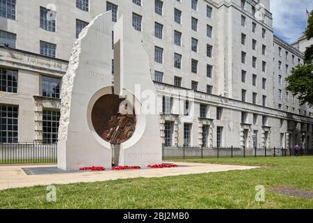 Iraq, Afghanistan War Memorial at the Ministry of Defense, Victoria Embankment, London. Stock Photo