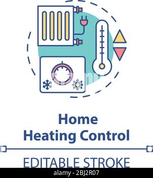 Smart home central heating icon Stock Vector Image & Art - Alamy