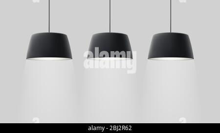 three modern lamps on white Stock Vector