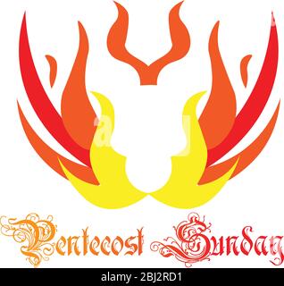 Pentecost Sunday Quote, Typography for print or use as poster, card, flyer or T Shirt Stock Vector