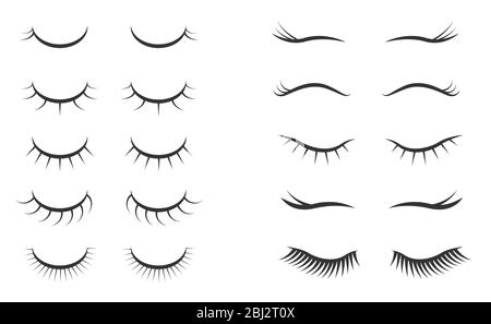 Cartoon eyelashes Vector Stock Vector