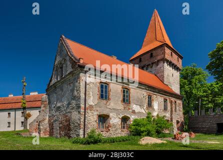 Abbey Tower and Arsenal building, 14th century, at Cistercian Abbey in Sulejow, Western Mazovia, Poland Stock Photo