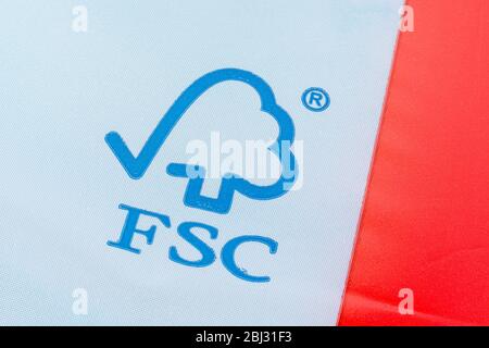 Recycling icons and pictograms + FSC / Forest Stewardship Council logo ...