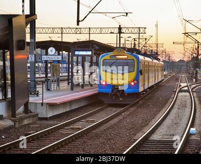 Railway station Gdynia Glowna – main railway station in Gdynia. Poland Stock Photo