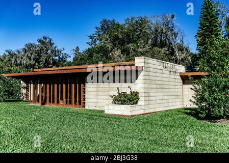 Usonian house designed by Frank Loyd Wright for Florida Southern ...