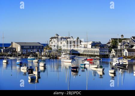 Wychmere Harbour at Harwich Port on Cape Cod in Massachusetts. Stock Photo
