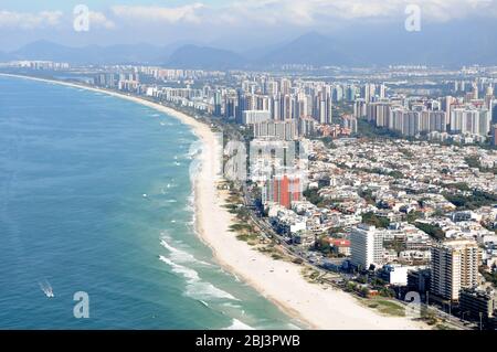 aerial photos of the beautiful beaches and lagoons of the City of Rio de Janeiro, Stock Photo