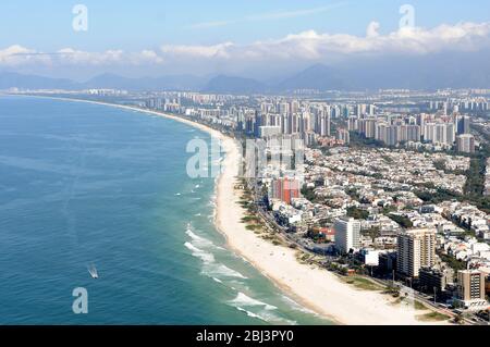 aerial photos of the beautiful beaches and lagoons of the City of Rio de Janeiro, Stock Photo