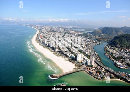 aerial photos of the beautiful beaches and lagoons of the City of Rio de Janeiro, Stock Photo