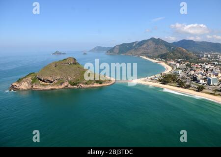 aerial photos of the beautiful beaches and lagoons of the City of Rio de Janeiro, Stock Photo