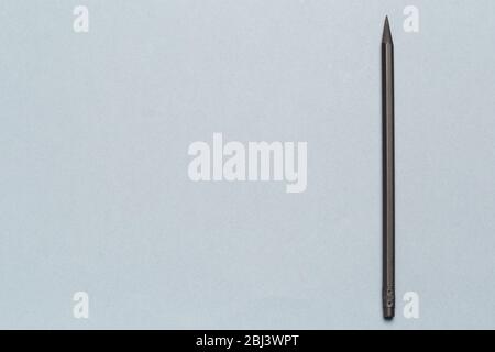 Ballpoint pen showing communication contact us or mail concept on gray background Stock Photo