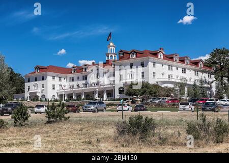 The Stanley Hotel in Estes Park. Stock Photo