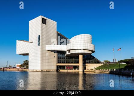 Rock and Roll Hall of Fame in Cleveland. Stock Photo
