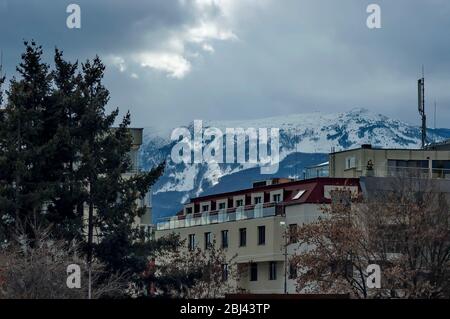 Various buildings in Sofia, Bulgaria Stock Photo