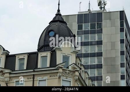 Various buildings in Sofia, Bulgaria Stock Photo