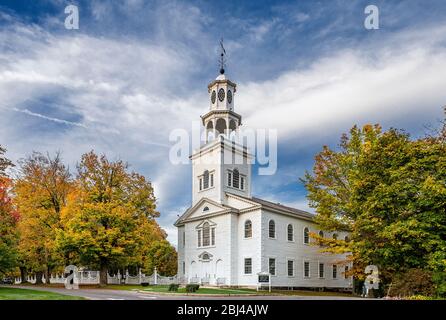 Charming Old First Church at Bennington in Vermont. Stock Photo